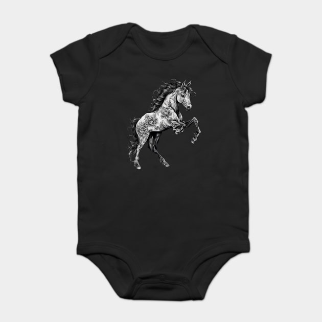 Horse Tattoo Baby Bodysuit by animegirlnft
